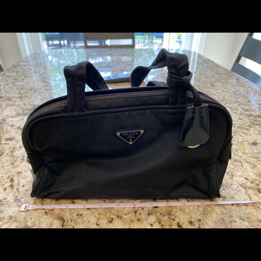 Prada nylon double strap shoulder bag. - Picture 2 of 7